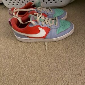 Nike Kids Red and Green Sneakers
